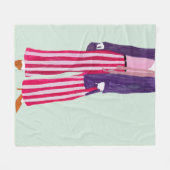 立ちファッション姿ストライプの – パンツ フリースブランケット (正面(横))