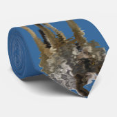 立ち上がった灰色の狼 ネクタイ (ロール)