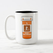 立ち上がってパドリングは私の薬 ツートーンマグカップ (左)