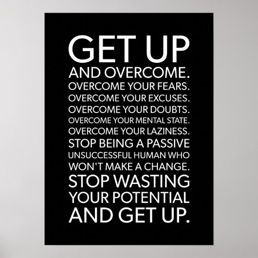 立ち上がって克服 – ジム、喧騒、成功 ポスター (正面)