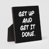 立ち上がって完了する – ジム、ハッスル、成功 フォトプラーク (正面)