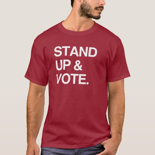 立ち上がって投票しよう Tシャツ (正面)