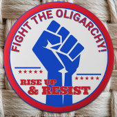 立ち上がって抵抗 – 寡頭政権と戦う!行動主義 缶バッジ