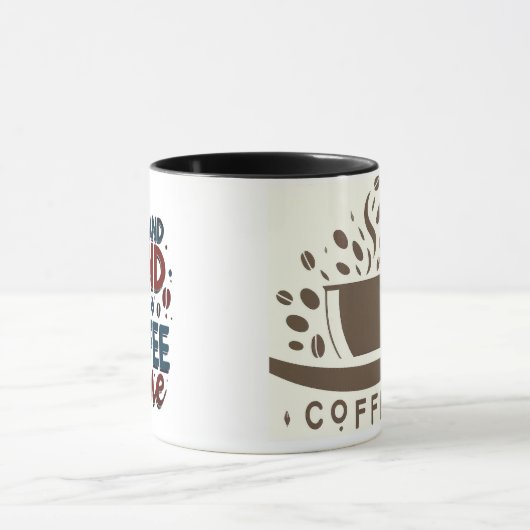 「立ち上がって挽きなさい、コーヒーの時間よ!」 マグカップ (中央)