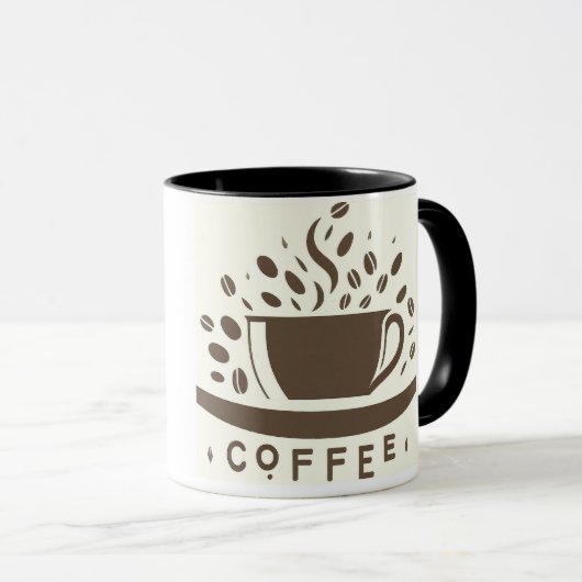 「立ち上がって挽きなさい、コーヒーの時間よ!」 マグカップ (正面右)