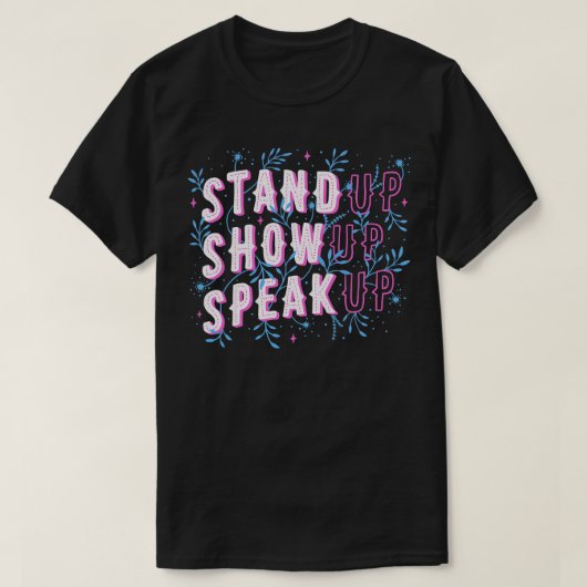 立ち上がって現れ話る Tシャツ (デザイン正面)