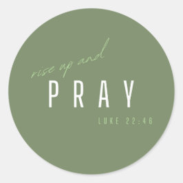 立ち上がって祈行くルカ22:46.シールとラベル ラウンドシール