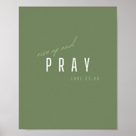 立ち上がって祈行くルカ22:46.ポスター&プリント ポスター