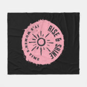 立ち上がって輝く、女の時 フリースブランケット (正面(横))