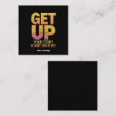 立ち上がって、君の話はまだ終わってないやる気を起こさせる スクエア名刺 (正面/裏面)