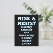 立ち上がり抵抗 | アンチドナルドトランプ ポストカード (スタンド正面)