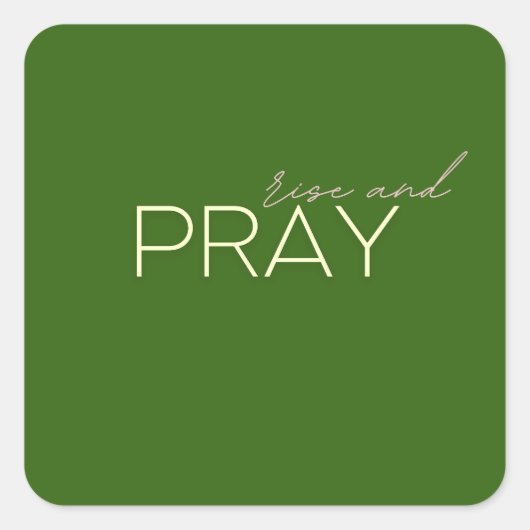 立ち上がり祈る スクエアシール (正面)