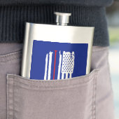 立ち上がり米国国旗 フラスク (インサイチュ)