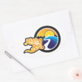 立ち上がり転が周期 楕円形シール (封筒)