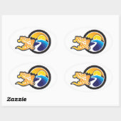 立ち上がり転が周期 楕円形シール (シート)