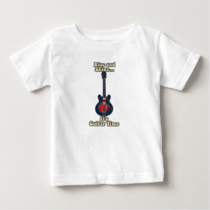 立ち上がり輝け。ギターの時間だやる気を起こさせる。 ベビーTシャツ