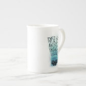 「立ち上がり」スカル&スモークグラフィック ボーンチャイナマグカップ (正面右)