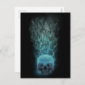 「立ち上がり」スカル&スモークグラフィック ポストカード (正面/裏面)