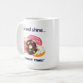 立ち上がり、輝き、そのドーナツの時間 コーヒーマグカップ (正面左)