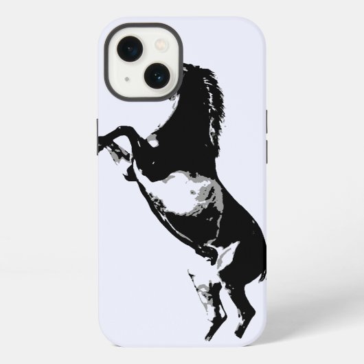 立ち上がる馬 iPhoneケース (裏面)