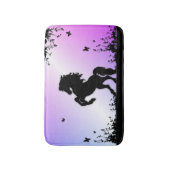 立ち上がる黒い種馬 バスマット (正面縦)