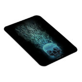 「立ち上がる」スカルと煙の図 マグネット (右側)