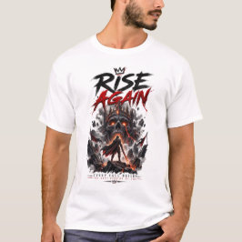 立ち上がれ 勇気を与えるモチベーション ウォリアー グラフィック Tシャツ