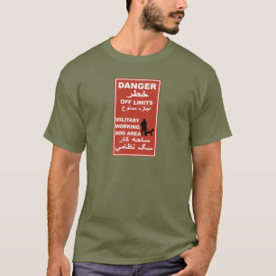 立ち入り禁止区域の印、アフガニスタン危険 Tシャツ