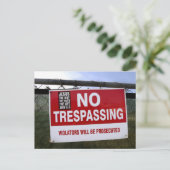 立ち入り禁止標識と… ポストカード (スタンド正面)