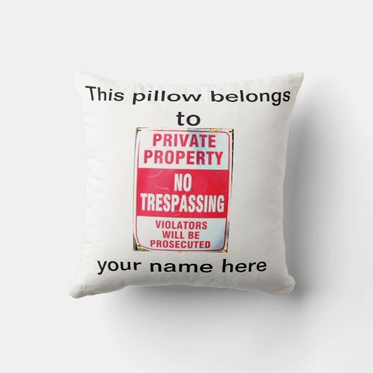 立ち入り禁止 クッション (裏面)