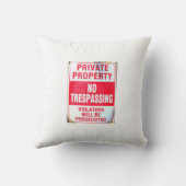 立ち入り禁止 クッション (裏面)