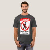 立ち入り禁止 クリッピング禁止サイン Tシャツ (正面フル)