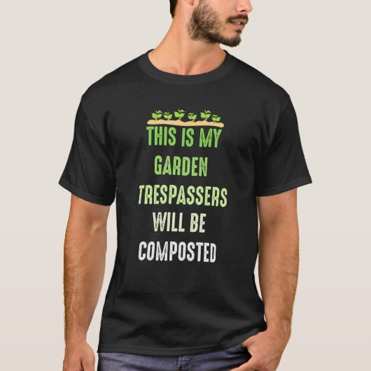 立ち入る者は庭へ出る Tシャツ (正面)