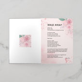 立ち去れ - 勇気の賦与の詩 ポスター 箔グリーティングカード (外側レイダウン)