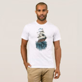 立ち向かえ | 水兵の奮闘船 メンズ Tシャツ (正面フル)