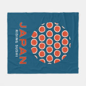 立ち寿司 フリースブランケット (正面(横))