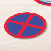 立ち看板または駐車標識なし | Round Coasters ラウンドペーパーコースター (アングル)