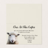 立ち羊の糸のショップ繊維のクラフター 名刺 (外部フラット)