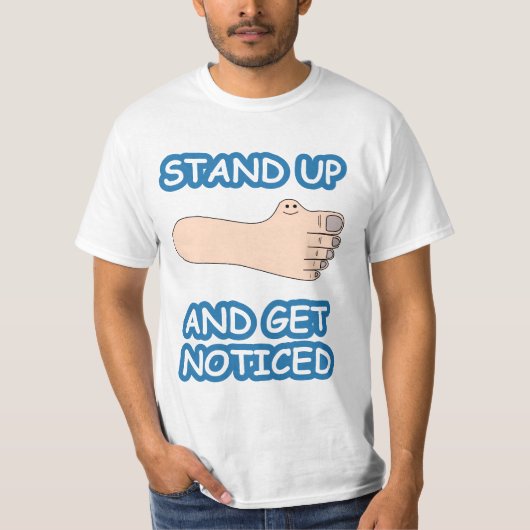 立ち、気づかれる得て下さい Tシャツ (正面)