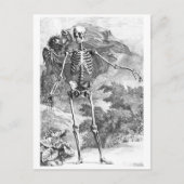 立った骨格を覆う天使 ポストカード (正面)
