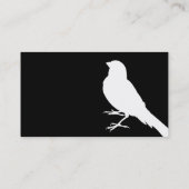 立っているカナリアの鳥 名刺 (裏面)