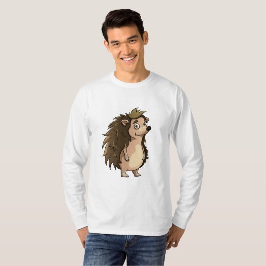 立っているハリネズミTシャツ Tシャツ (正面フル)