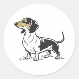 立ってダシュント犬を隔離した ラウンドシール