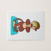 . .立ってヨガでサル ジグソーパズル (横)