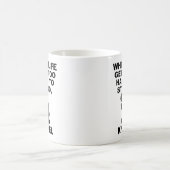 立つのが辛い時はひざまずく キリスト教 コーヒーマグカップ (中央)