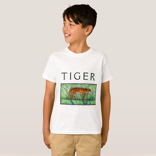 立つトラ Tシャツ (正面フル)