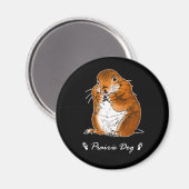 立つ草原の犬 マグネット (正面/裏面)