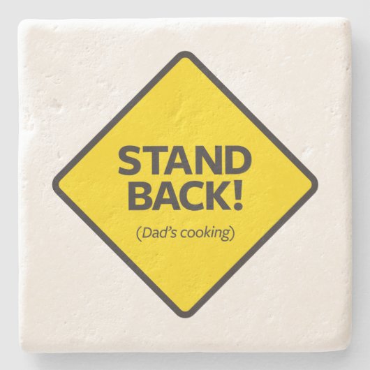立てて下さい(パパの料理) ストーンコースター (正面)