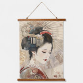 立てる美しい芸者 吊り下げ型タペストリー (正面2)