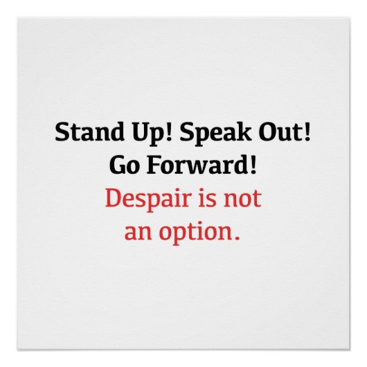 立て！話出！絶望は選択肢ではない。 ポスター (正面)